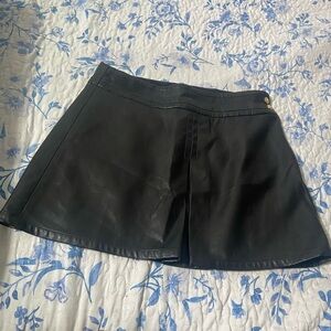 J.Crew Black Mini Skort with Ribbed Waistband